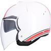 DOBLE XX Casco Jet Shiro Modello Tokyo SH-64 Master Bianco/Rosso Taglia XS (53/54)
