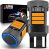 KATUR Lampadina 7443 T20 LED, Canbus 500% luminosità 3000LM Giallo Ambra con Ventola di Raffreddamento Lampadine LED W21/5W 992 7443A Indicatori di Direzione, 2PCS