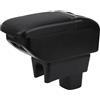 YJYWZH Bracciolo per Suzuki Swift 2005-2026 con 6 USB e Portabicchieri | 4 USB e 2 USB-C,Portabicchieri,Vano smartphone,Doppio vano portaoggetti,Bracciolo centrale,Pelle PU,Base specifica veicolo