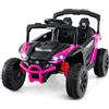 RELAX4LIFE Auto Elettrica Grande a 2 Posti per 2 Bambini con Telecomando, Velocità Alta, Fuoristrada a, Con Volante e Pedale, Clacson, Musica, Luci a LED, Ruota Resistente all'Usura (ROSSO)