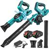 ONEVAN Soffianeve e Soffiatore Foglie a Batteria, 252 km/h con Testa Girevole 270°, 2 Batterie da 3000 mAh, per Neve, Foglie, Polvere e Sporcizia