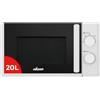 Nilson Microondas 20 Litros Cerámico Blanco NMWC2700. 700W, 12 Programas, Modo Descongelación, Revestimiento Interior, Fácil Limpieza, Temporizador 35min.
