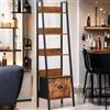 FurnitureR Mensola da bar, supporto per presentazione, per bar, altezza 26 cm, scomparto per bottiglie di alcoli e bicchieri, 5 livelli con cassetti in tessuto non tessuto, 42 x 29 x 141 cm