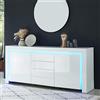BAÏTA Suzane Credenza a LED, Laccato, Bianco, L170cm