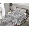 BANZAII TEXTILE INNOVATOR ONLINE Banzaii Trapuntino Mezza Stagione, Copriletto Primaverile Estivo, Trapuntato Imbottito Una Piazza e Mezza 220x260 cm Gaia Grigio Made in Italy