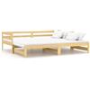 vidaXL Divano Letto Estraibile in Legno Massello di Pino 2X(90x200) cm