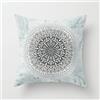 HNDXLHH Cuscini per Divano 40x40 Mandala Bianca Cuscini per Divano Cotone Biancheria Guanciali Letto, con Cerniera Invisibile Cuscino Letto Moderni Federe Cuscini per Divano Soggiorno