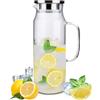 Aurobest 1.5 Litri/50.7 Once Caraffa Vetro con Coperchio,Brocca Acqua Vetro Borosilicato Calore Resistente,Bottiglia Vetro per Bevande Fatte in Casa,Caraffa per Acqua Calda Fredda,Caffè,Latte,Succo,Tè Freddo