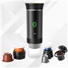 SOUTH AREA Caffettiera portatile 3 in 1 compatibile con capsule Ness-preso, Dolce-Gusto e Caffè macinato - Mini macchina da caffè elettrica con acqua calda USB-C - ideale per viaggi, campeggio e auto