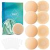 Dufuso 4 Packs Copricapezzoli Silicone, Copri Capezzoli Riutilizzabile Donna Adesivi Coppe con Proteggi-capezzoli, Nipple Cover Invisibile Ultra Sottili Reggiseno