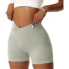 Litthing Pantaloncini Palestra Donna, Vita Alta Sportivi Shorts V Cross Scrunch Butt Push Up Yoga Opachi Leggins Corti per Yoga Allenamento Gym Fitness