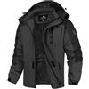 PrimeCrest Giacca Sci Uomo Invernale Snowboard Neve Pile Giacche Impermeabile Softshell Antivento Termica Trekking Militare Tecnica Montagna Caccia Cappotto Giubbotto Jacket Grigio XL