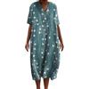SUIBOZ Abito in lino per le donne prendisole plus size abiti estivi oversize casual midi abito floreale stampato abiti boho, Tipo - 2, XXL