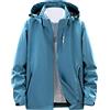 Duohropke Giacca a vento da ciclismo da uomo, ultraleggera, impermeabile, mimetica, impermeabile, da uomo, traspirante, leggera, 5XL, 03 azzurro., 3XL