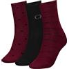 Calvin Klein CLSSC SOCK, Calzini, Donna, Rosso (Burgundy Combo), Taglia unica