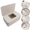 CENRONG Porta Scatola Dispenser，Scatola porta salviette umidificate Porta scatola per salviette Contenitore per salviette umidificate，per Home Office (white)