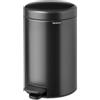 Brabantia NewIcon Pattumiera a pedale 12L| Cestino Soft Close con Coperchio antiodore e secchio interno in plastica, Compatto e antiscivolo per cucina, ufficio,bagno o camera da letto | Confident Grey
