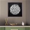 Casablanca modernes Design Casablanca Quadro Salerno, quadrato, 60 x 60 cm, in plastica, nero lucido, effetto metallico, strutturato