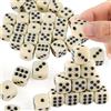 Neerow 50 dadi da gioco in acrilico beige da 14 mm con angoli rotondi, robusti dadi D6 per giochi di dadi, giochi da tavolo, feste, celebrazioni e serate conviviali, lezioni di matematica