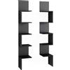 Vicco Libreria angolare da terra Paolo, Nero, 28 x 175.4 cm Set di 2