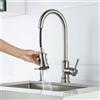 LakeBayMZC Rubinetto da Cucina a Muro con 2 Tipi di Getto,Con Interfaccia Lavastoviglie/Lavatrice 3/4,Rubinetto Lavello Cucina in Acciaio Inox Girevole a 360°,Acciaio Inox 304,Nero