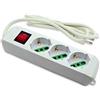 Terryshop74 Multipresa ciabatta 3/4/5/6 posizioni 2500 watt presa shuko filo con attacco italia 10A (3 Posizioni)