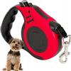 Generico Guinzaglio Retrattile Cani, Fino 5 metri Lunghezza, Tasto Blocco, Taglia PICCOLA/MEDIA, Peso Massimo 15 Kg, Corda Senza Grovigli a 360°, Impugnatura Ergonomica (ROSSO)