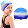 COYUN 1 Pcs Kids Cuffia Piscina, Cuffia Nuoto di Qualità Superiore, Cuffia da Piscina Bambina in Silicone, Cuffia Piscina Neonato, Cuffia da Bagno Impermeabile, per Capelli Corti e Lunghi