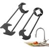Generic Chiave per lavabo e chiave per lavello, chiave idraulica esagonale a ganasce, robusto strumento chiave per rubinetto in ferro multifunzionale, strumento per la rimozione del dado del rubinetto