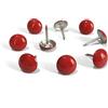 Let's Decorate 500 pezzi molto: D11 mm x L17 mm rivestimenti per divani in legno mobili decorativi puntini Hobnail pollice chiodi casa tappezzeria fai da te (rosso dipinto)