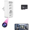 Firstoy Telecamera nascosta, presa UE con 3 porta USB e porta di tipo HD WiFi adattatore UE fotocamera con visione notturna e funzione di visualizzazione remota per casa ufficio sicurezza interna