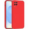 Mixroom - Cover Custodia Case per Samsung Galaxy A12 4G / 5G / M12 Protezione Fotocamera in Silicone TPU Morbido Opaco Bordi Piatti Colore Rosso