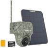 Reolink 4K Telecamera 4G Sim da Esterno Senza Fili con Batteria, 360° PTZ Fototrappola Infrarossi Invisibili, Audio a 2 Vie, Riconoscimento degli Animali, Accesso Remoto, Go Ranger PT+Pannello Solare
