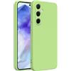 Captor Cover Custodia Colorata in Silicone Liquido per Samsung Galaxy A55, Alta Qualità con Bordo Rialzato per Schermo e Protezione Fotocamera Morbida Con Microfibra Interna (Verde)