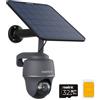 Reolink Telecamera Sorveglianza Esterno con SIM Card 4G LTE e Pannello Solare, Videocamera 4K 8MP Senza WiFi, PT 360° Visione Notturna a Colori, Rilevamento Smart Include 32GB microSD Card, Grigio