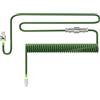 ATTACK SHARK C01Ultra Cavo a Spirale Tastiera con Illuminazione RGB, Cavo USB C a 8KHZ per Tastiera Meccanica, Type-C a USB-A, TPU Coiled Cable con Connettore Aviazione Metallo 4-Pin, 56.5In - Verde