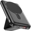 Bazcuka Power Bank Magnetico 20000mAh, 22.5W USB C Powerbank Ricarica Rapida con 15W Ricarica Wireless, Display LCD, Caricatore Portatile Mag-safe con Smartphones