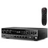 Donner Amplificatore, Amplificatore Hifi a 6 canali con potenza massima di 1000 W con Bluetooth 5.3, USB, FM, 2 ingressi microfono, eco, RCA, ingresso fibra/coassiale per casa, karaoke, MAMP6