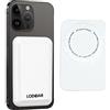 LodBar Power Bank Wireless, 5000 mAh Battery Pack iPhone, Caricabatterie Portatile per telefoni iPhone 12/13/14, Wireless Battery Pack con 2 in 1 ricarica magnetica wireless e ricarica USB iuscita