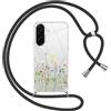 Yoedge Cover con Cordino per Samsung Galaxy A56 5G 6,7, Trasparente Aesthetic Disegni Fiori Custodia con Collana Tracolla Laccio Collo, Sottile TPU Silicone + PC Antiurto Case per Samsung A56,02