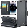 Rerzoiro Cover per iPhone 14 Pro Max Custodia Portafoglio [Blocco RFID] Premium Pelle PU Wallet Case Flip Libro con Porta Carte Slot Supporto Flip Case per iPhone 14 Pro Max, Nero