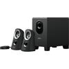 Logitech Z313 2.1 Sistema di Altoparlanti Multimediali con Subwoofer, Audio Full Range, 50 Watt, Bassi Potenti, Ingressi Audio e 3,5 mm, ‎Presa EU/IT, PC/PS4/Xbox/TV/Smartphone/Tablet