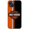SUPER FABRIQUE Custodia in silicone morbida trasparente per Apple iPhone stampata in Francia, Harley Davidson Orange (iPhone 14), CO HD9