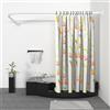 Misounda Asta Tenda Doccia L Forma, Bastone Tenda Doccia Angolare con 18 Inox Anelli, 75x115 cm Bastone Doccia Angolare Bianco in Acciaio Inox, per Vasca da Bagno Bagno Spogliatoio Armadio