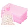 jijAcraft 100pz Sacchetti Regalo in Organza Grandi 13x18cm Borse Organza con Coulisse, per Matrimonio Festa Favore, Caramella, Gioielli (Rosa)