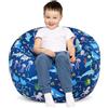 decalsweet Grande Poltrona a Sacco per Bambini con Cerniera, Pieghevole Sedia Sacchetto Sacco di Fagioli per Animali di Peluche per Ragazzi Ragazze Indoor Outdoor (No Filling), Mondo Subacqueo