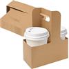 Bakiauli 25 Pack Portabicchieri in Cartone, 2 fori Contenitore porta bicchieri con maniglia per bar ristorante contenitori take away