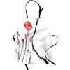 ABAKUHAUS Labbra Grembiule, Red Nails e arrossì Cheeks, Comodo per la Cucina Unisex con Collo Regolabile per Cucinare Cuocere Arrostire e Giardinaggio, 2 Pezzi, Charcoal Grey Bianco