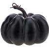 Funzhan 15,9 pollici grande zucca artificiale nera decorazione autunno Halloween realistico schiuma finta zucca per il Ringraziamento raccolto vacanze cucina camino decorazione (NG-021)