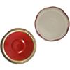 OPIROS Capsule Twist Off Con Flip Diametro mm.63 Con Bottone Centrale Di Controllo Clic Clac Colore Rosso Oro Coperchi Per Barattoli Vetro Conserve Marmellate Passate (50)